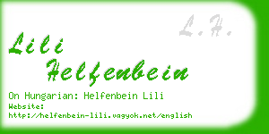 lili helfenbein business card